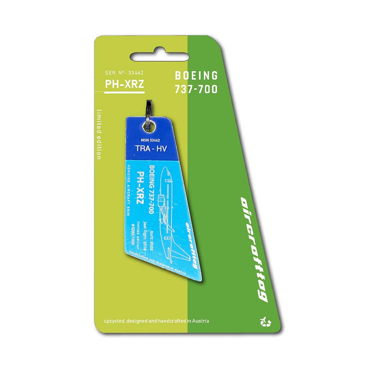 Aircrafttag Transavia Boeing 737 PH-XRZ bicolor dunkelblau/hellblau – Bild 1
