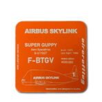 Aircrafttag Untersetzer Super Guppy F-BTGV Orange
