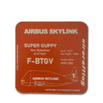 Aircrafttag Untersetzer Super Guppy F-BTGV Rot