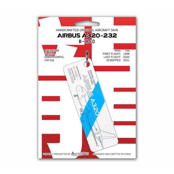 Airlinertags Dragonair A320 B-HSD Bicolor hellblau
