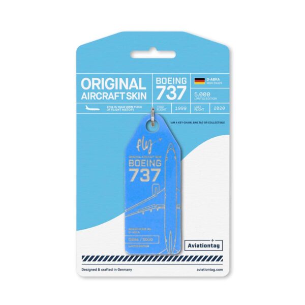 Aviationtag Boeing 737 D-ABKA Hellblau