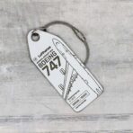 Aviationtag Lufthansa 747 weiß