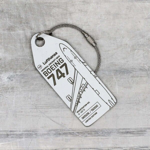 Aviationtag Lufthansa 747 weiß