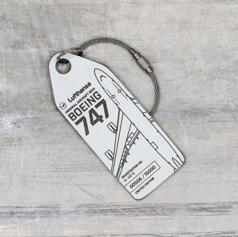 Aviationtag Lufthansa 747 weiß