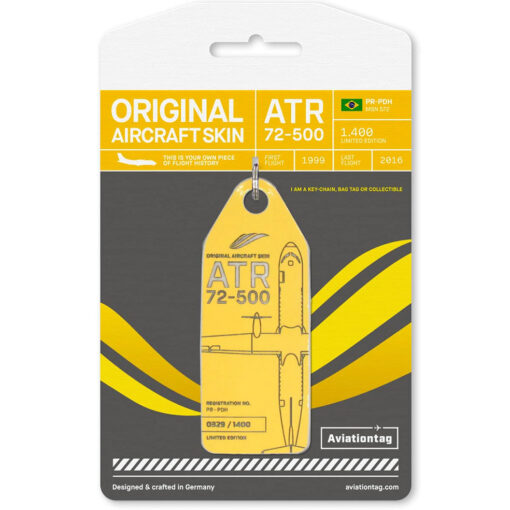 Aviationtag Passadero ATR72 PR-PDH yellow
