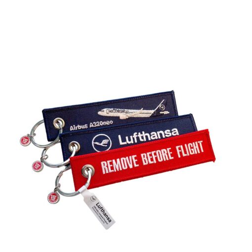 Remove Before Flight key fob Lufthansa Set A320neo
