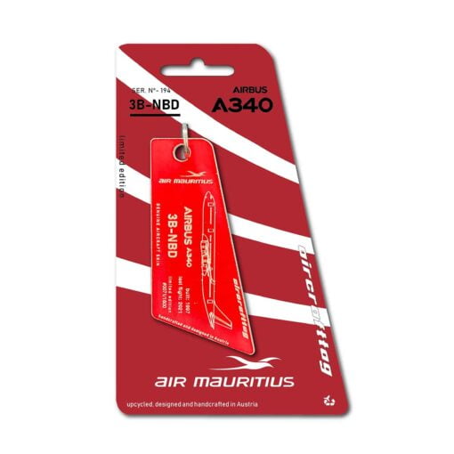 Aircrafttag Air Mauritius A340 3B-NBD rot