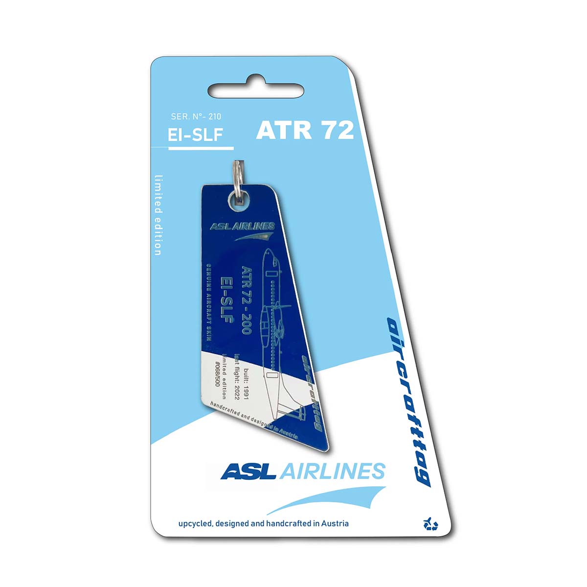 Aircrafttag ASL Airlines ATR 72 EI-SLF bicolor dunkelblau – Bild 1