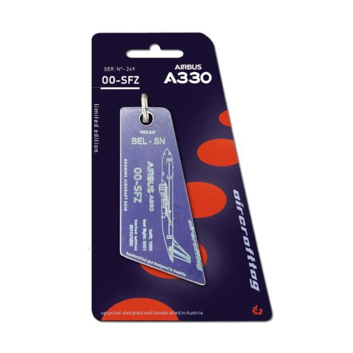 Aircrafttag Brussels Airlines A330 OO-SFZ blau