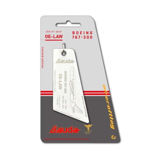 Aircrafttag Lauda Air Boeing 767 OE-LAW weiß