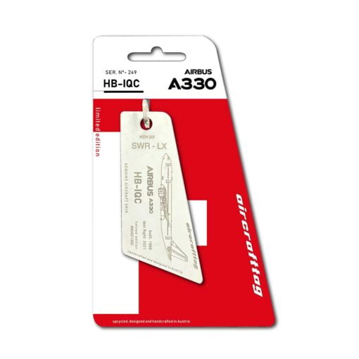 Aircrafttag Swiss A330 HB-IQC weiß