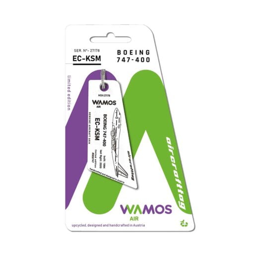 Aircrafttag Wamos Air Boeing 747 EC-KSM weiß
