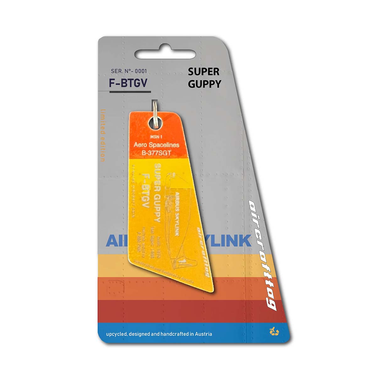 Aircrafttag Airbus Transport International Super Guppy F-BTGV bicolor orange/gelb – Bild 1