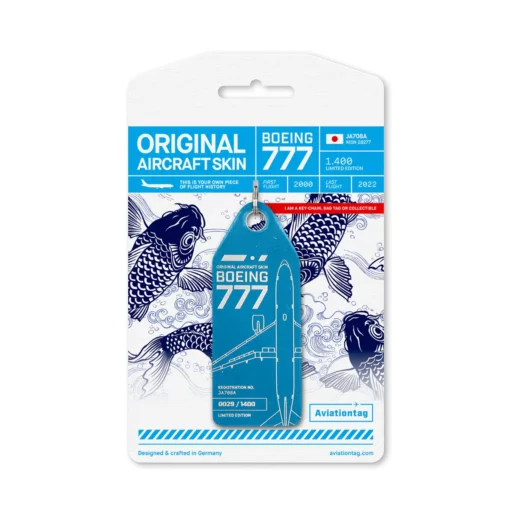 Aviationtag ANA Boeing 777 JA708A hellblau