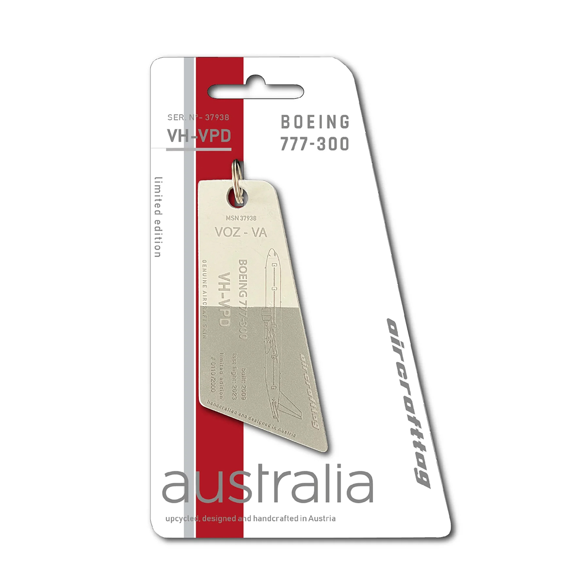 Aircrafttag Virgin Australia Boeing 777 VH-VPD logo bicolor – Bild 1