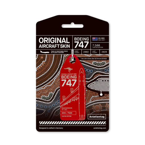 Aviationtag Qantas Boeing 747 VH-OEG rot