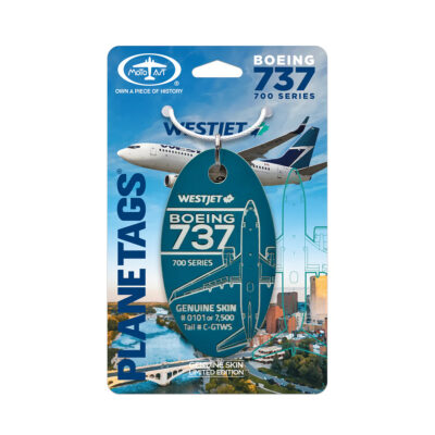 PlaneTags WestJet Boeing 737 C-GTWS blaugrün