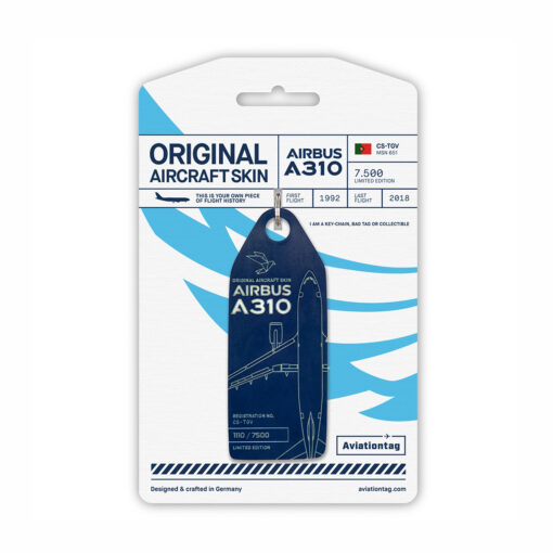 Aviationtag SATA International A310 CS-TGV blau