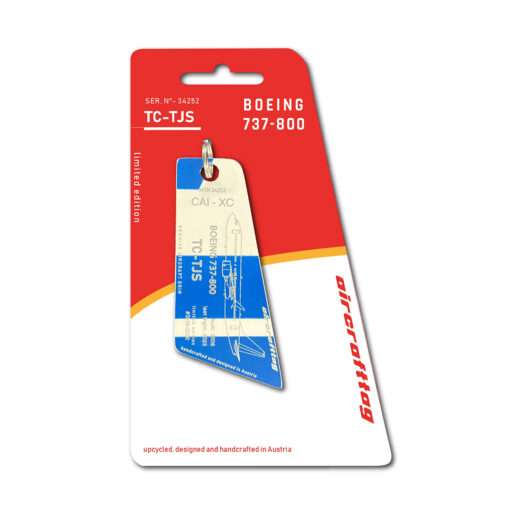 Aircrafttag Corendon Airlines Boeing 737 TC-TJS logo bicolor IATA logo