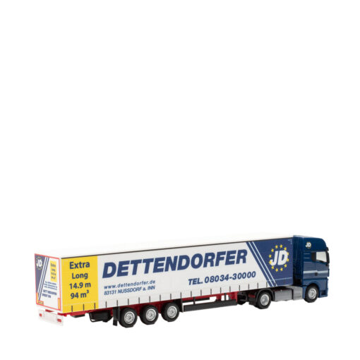 Herpa 1:87 MAN TGX GX Gardinenplanen-Sattelzug 15m „Dettendorfer“ 315920 – Bild 4