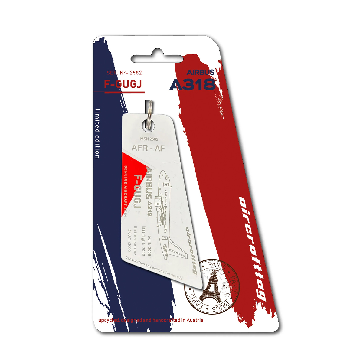 aircrafttag-air-france-a318-f-gugj-bicolor-rot Aircrafttag Air France A318 F-GUGJ bicolor rot – Bild 1