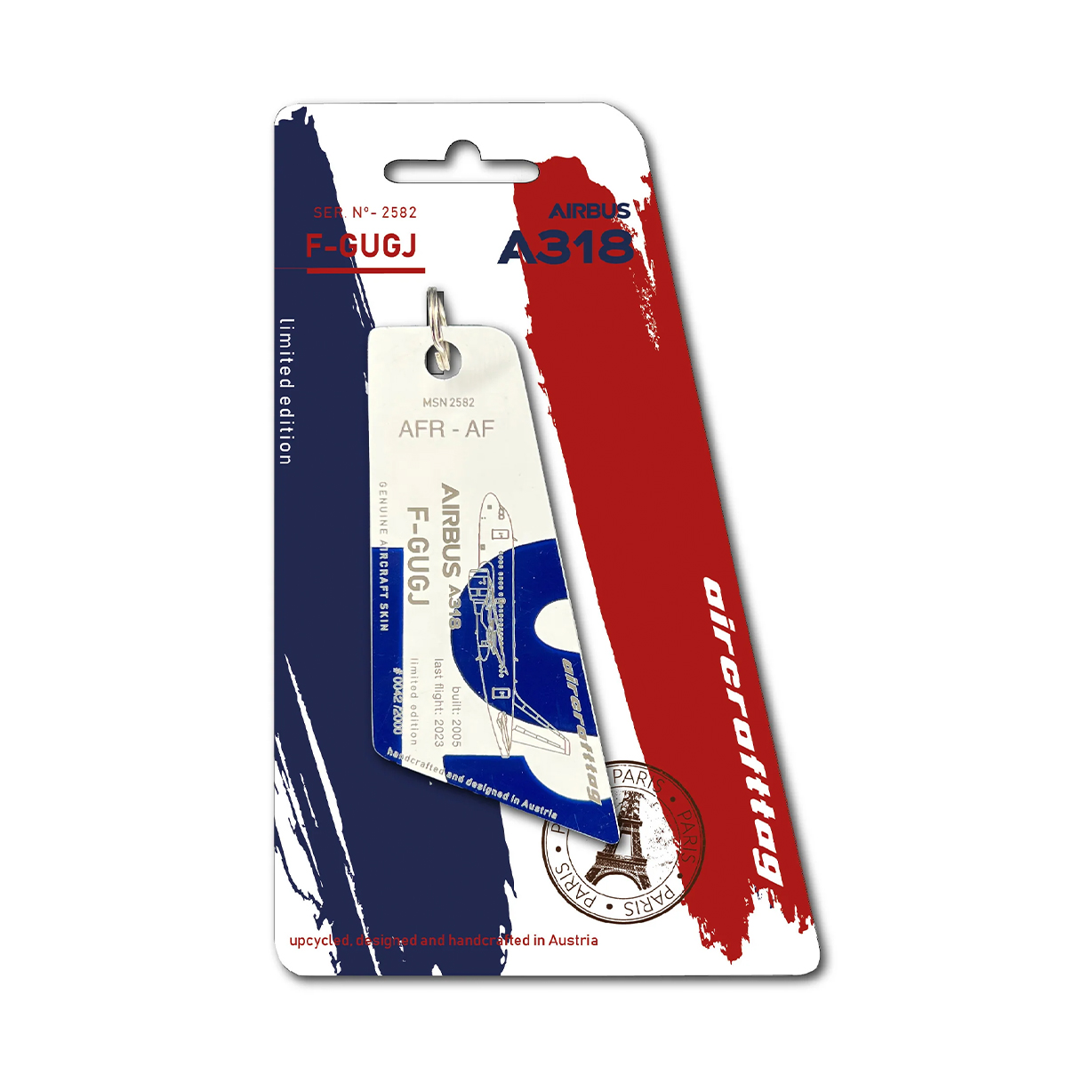 Aircrafttag Air France A318 F-GUGJ bicolor text – Bild 2