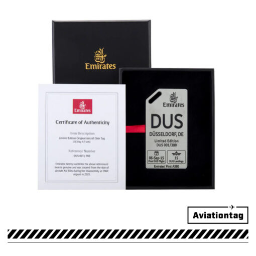 Aviationtag Emirates A380 A6-EDA weiß (DUS)
