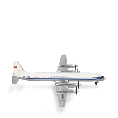 Herpa 573689 Deutsche Lufthansa Ilyushin IL-18 - DM-STA Flugzeugmodell 1:200 Metall