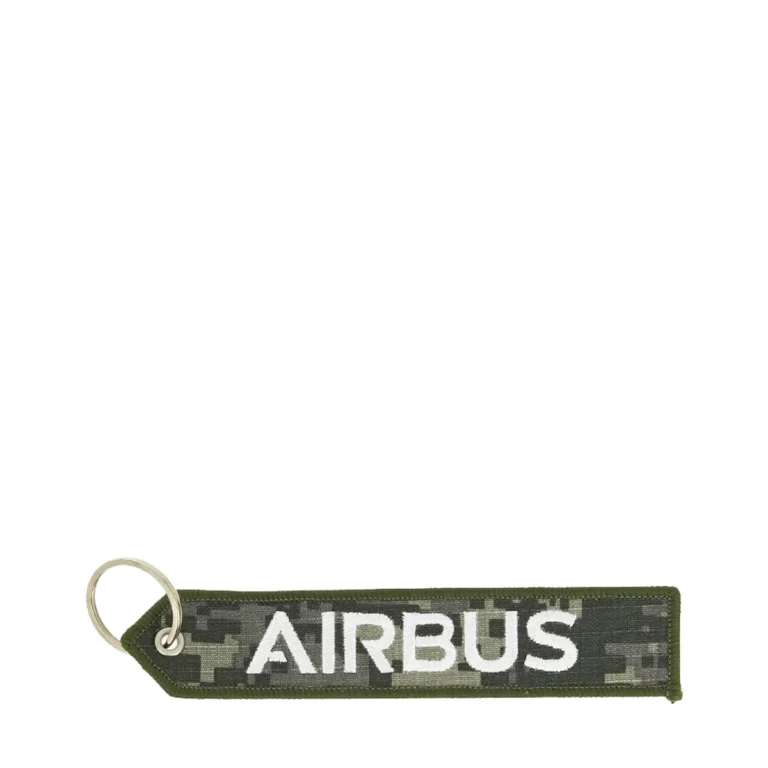 Airbus Schlüsselanhänger Textil grün gestickt