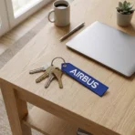 Airbus Schlüsselanhänger blau textil