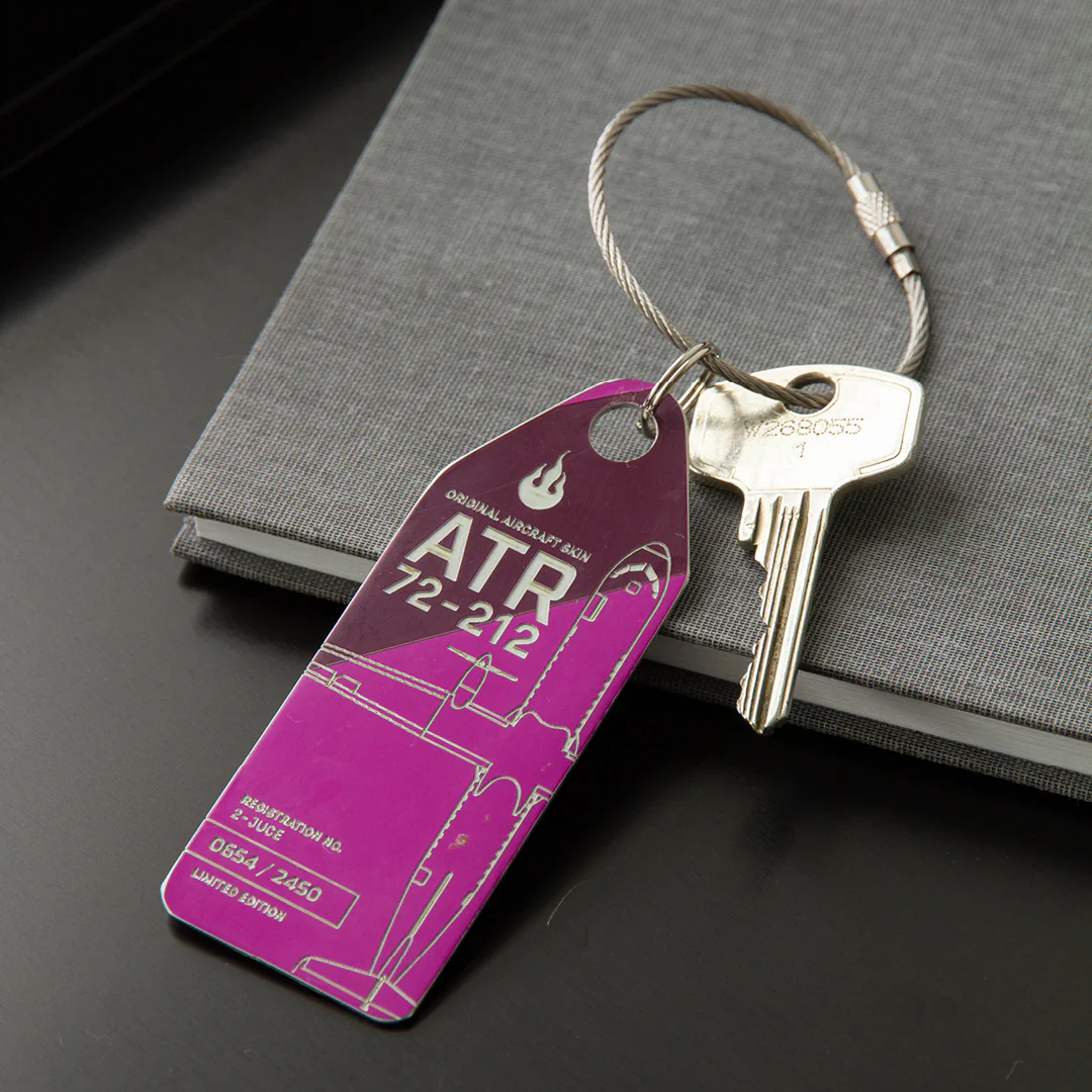 Aviationtag ATR 72 Hunnu Air 2 Juce bicolor violett lila purple