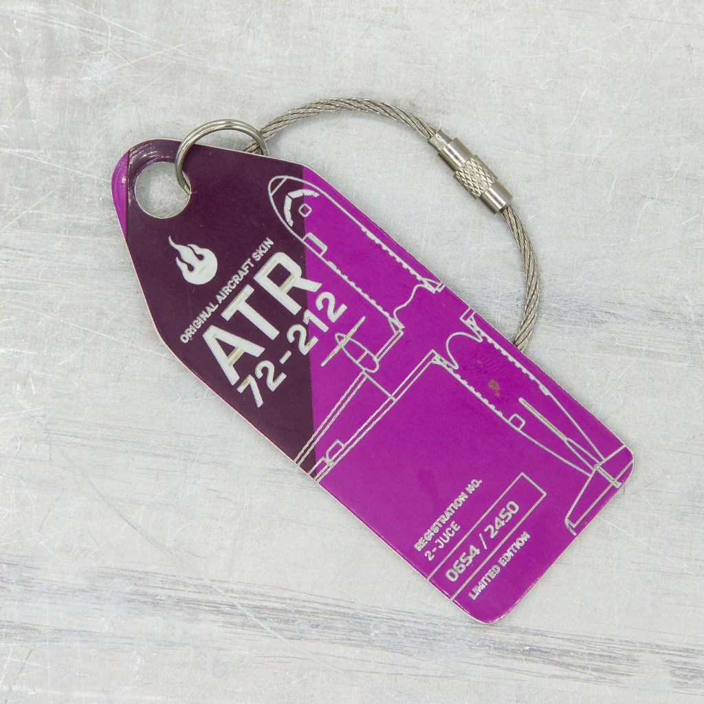 Aviationtag ATR 72 Hunnu Air 2 Juce bicolor violett lila purple