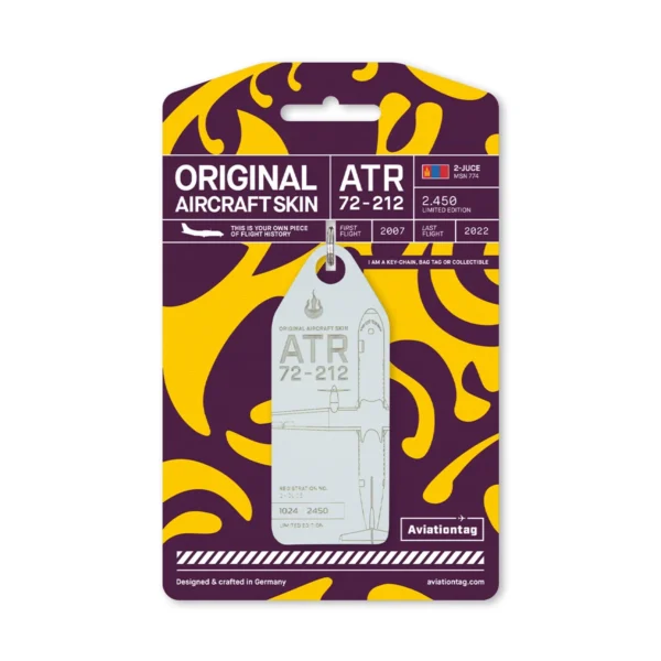 Aviationtag ATR 72 Hunnu Air 2 Juce weiss white