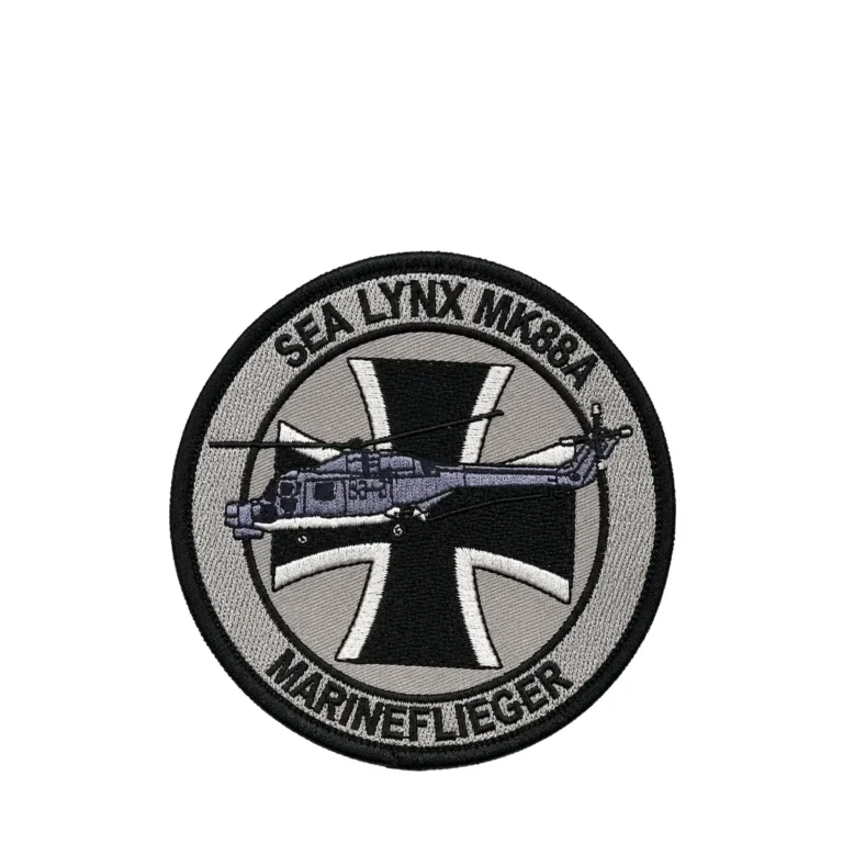 Sea Lynx Marine Patch grau Gestickt Klett