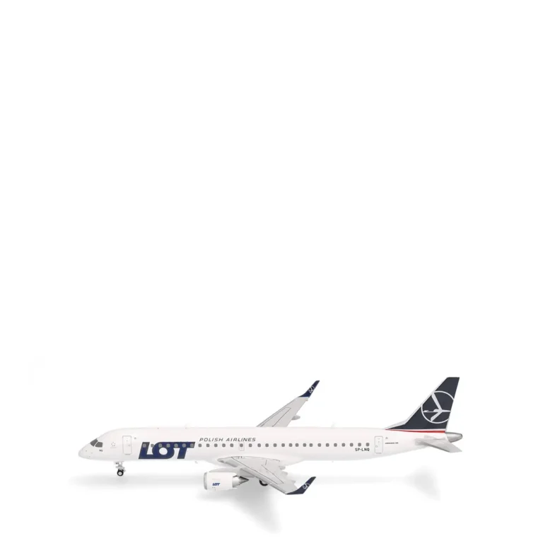 Herpa LOT Polish Airlines Embraer E195 Modellflugzeug 1:200 573825
