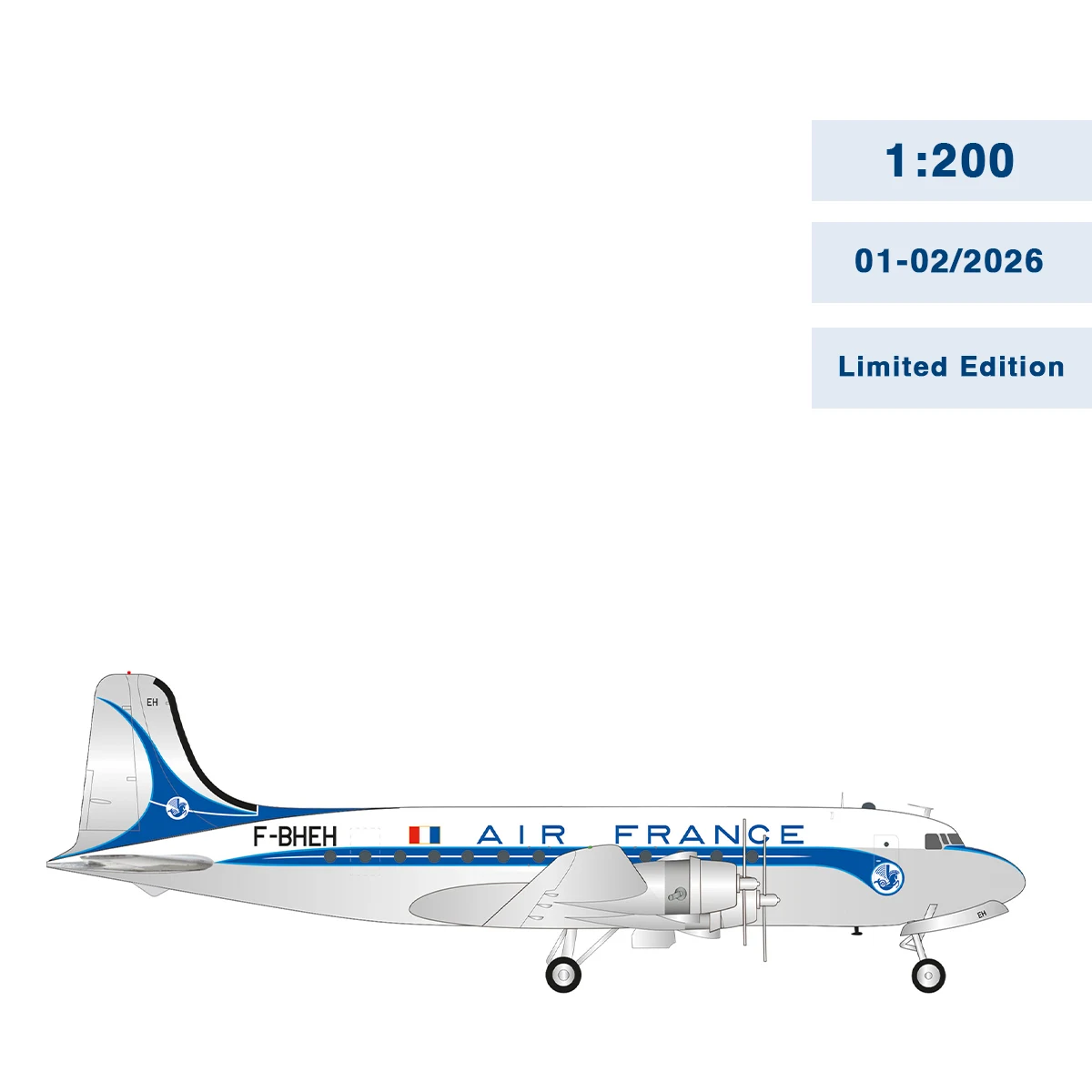 Herpa Wings Air France 571104-001D Douglas DC-4 F-BHEH