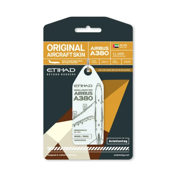 Aviationtag Etihad A380 A6-APA weiß