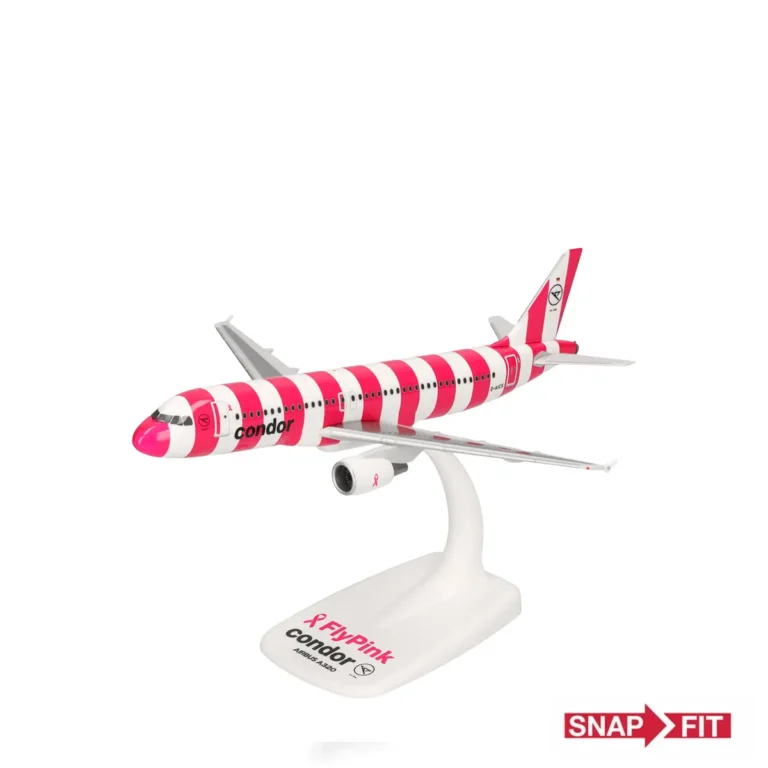 Herpa Modell Condor Airbus A320 "FlyPink Plane" - D-AICS 614788 Kunststoff