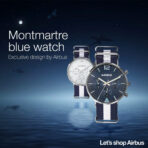 Airbus Montmartre Uhr Blau – Bild 3