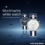 Airbus Montmartre Uhr Weiß – Bild 3