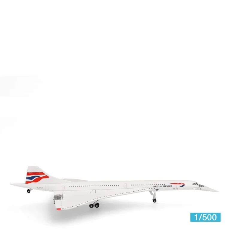 Herpa British Airways Concorde G-BOAG Nose Down Modellflugzeug 1:500 539203