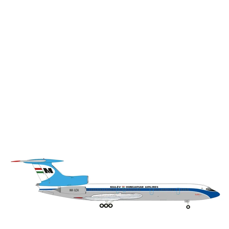 Herpa 574044 Male Hungarian Tupolev HA-LCA
