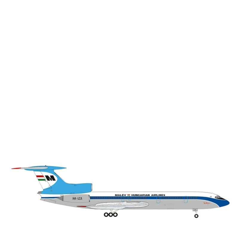 Herpa 574044 Male Hungarian Tupolev HA-LCA
