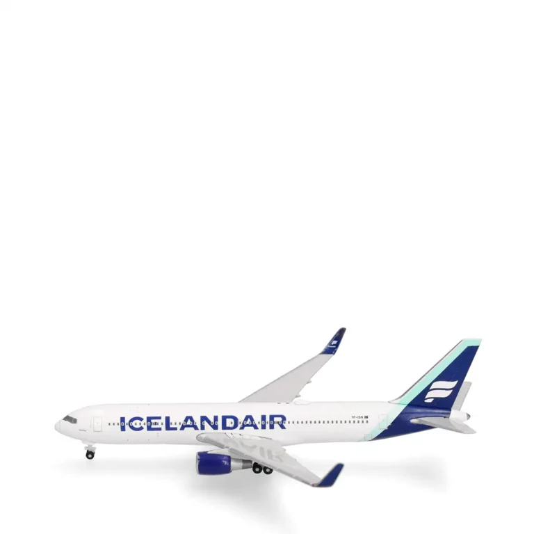 Herpa 539241 Icelandair Boeing 767-300 TF-ISN Boreal Blue Tail Stripe Sammlermodell