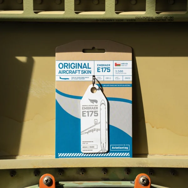 Aviationtag Oman Air Embraer E175 A40-EA Weiß White