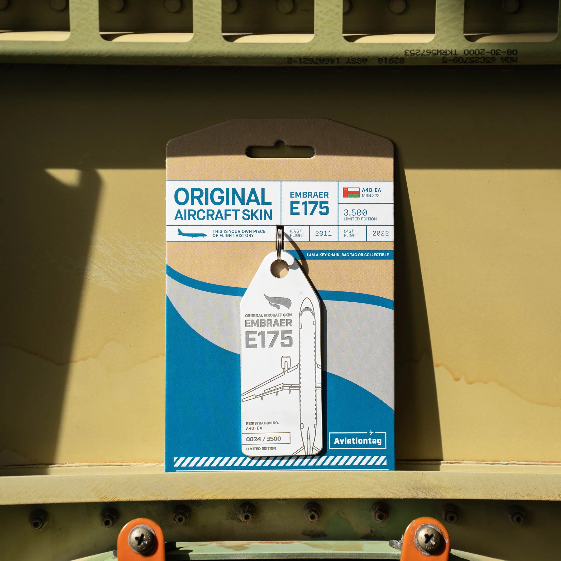 Aviationtag Oman Air Embraer E175 A40-EA Weiß White