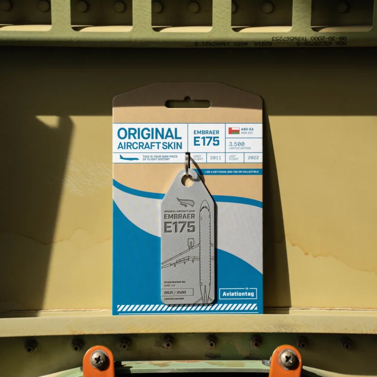 Aviationtag Oman Air Embraer E175 A40-EA Silber