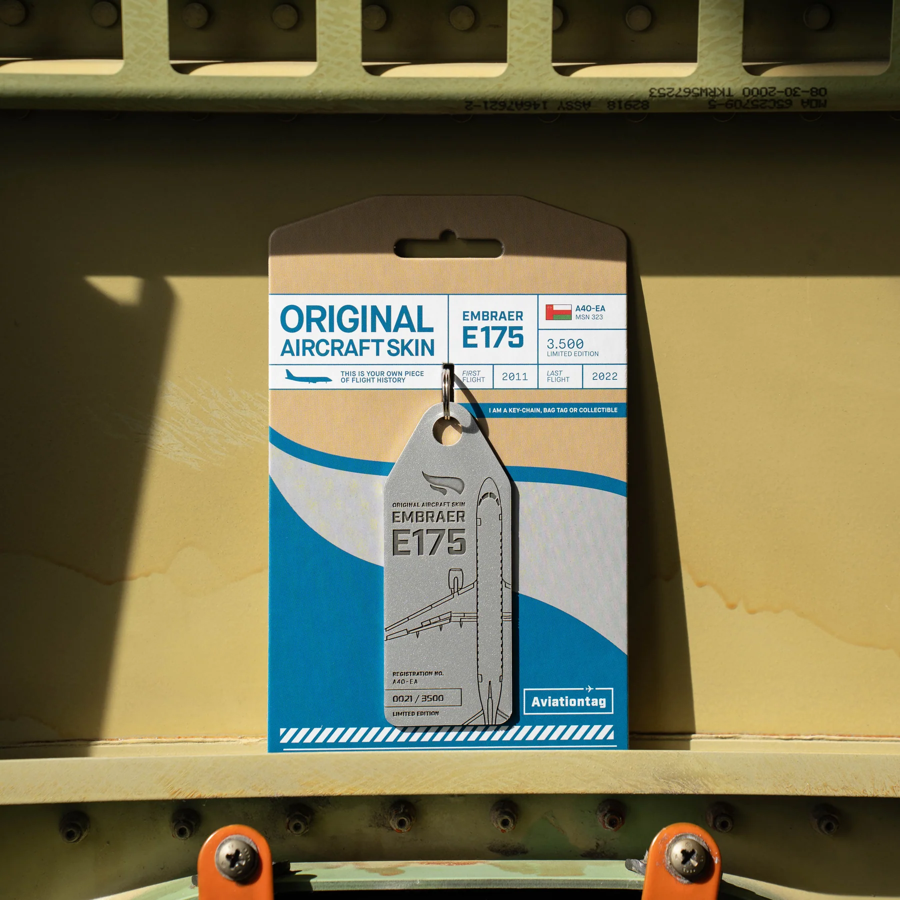 Aviationtag Oman Air Embraer E175 A40-EA Silber