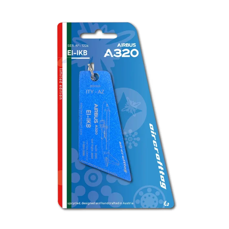 Aircrafttag ITA A320 EI-IKB blau