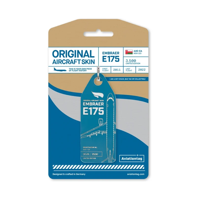 Aviationtag Oman Air Embraer E175 A40-EA Petrol